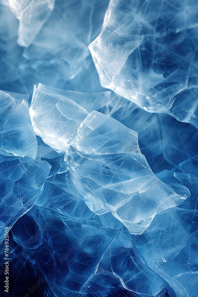 Poster closeup ice surface texture. background image. created with generative ai technology.