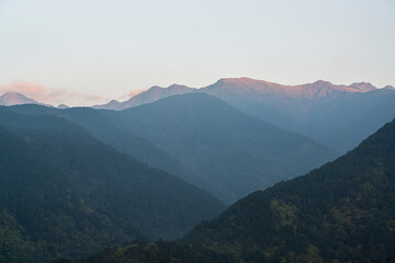 Lishan Mountains in Taichung of Taiwan