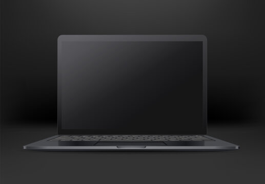 laptop vector image for post design