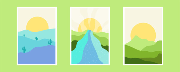 landscape background for banner, greeting card, poster and advertising