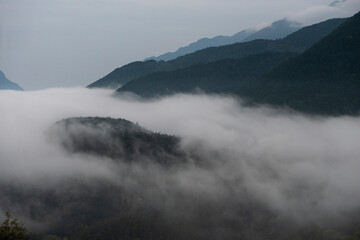 Lishan Mountains in Taichung of Taiwan