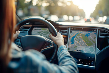 Navigation GPS System in electric vehicle