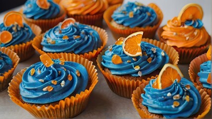 cupcakes with cream, ai generated