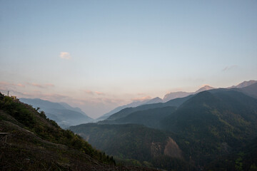 Lishan Mountains in Taichung of Taiwan
