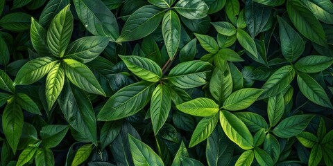 Verdant Leaves Organic Texture Close-up