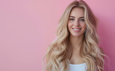 Gleaming Locks: Blonde Hair Beauty Banner