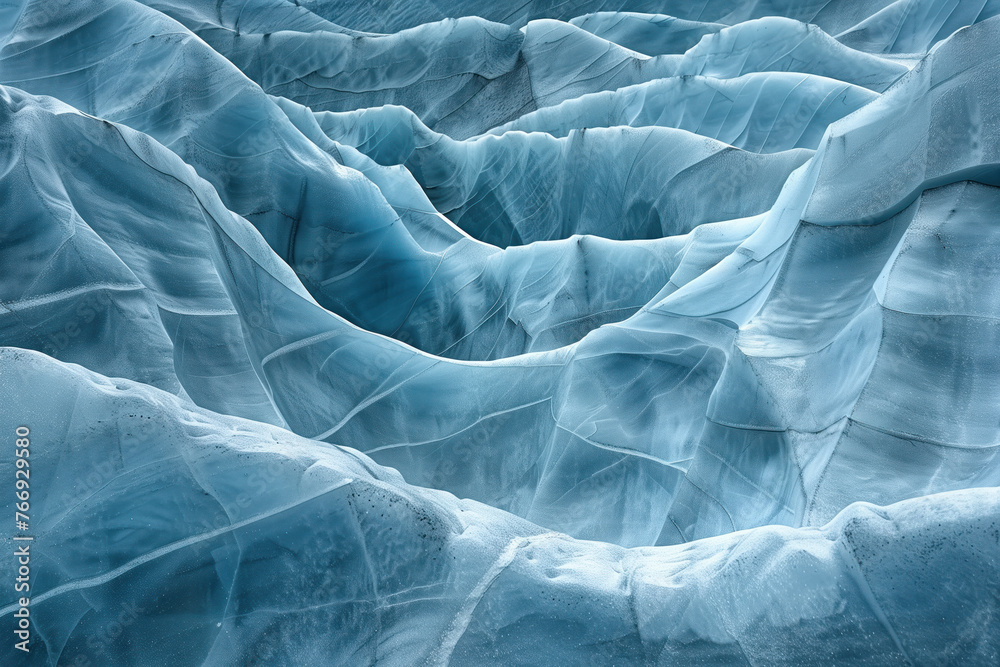 Poster closeup ice surface texture. background image. created with generative ai technology.