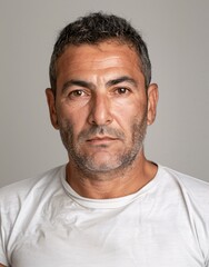 Fototapeta premium ID Photo: Algerian Man in T-shirt for Passport 03