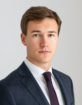 ID Photo: Young Caucasian Businessman for Passport 01