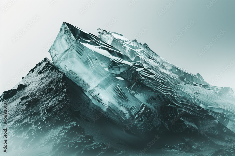 Poster closeup ice surface texture. background image. created with generative ai technology.