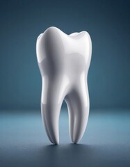 White healthy tooth with . Dentist, dental care, dental treatment concept