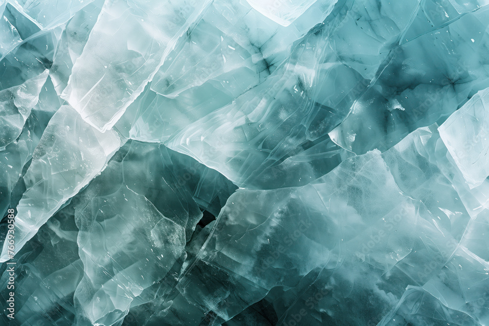 Poster closeup ice surface texture. background image. created with generative ai technology.