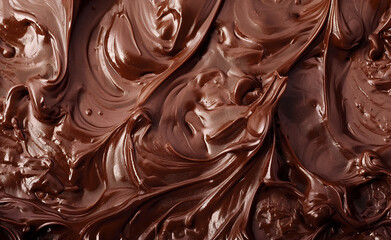 Melted Bliss: Close-Up of Sweet Chocolate - obrazy, fototapety, plakaty