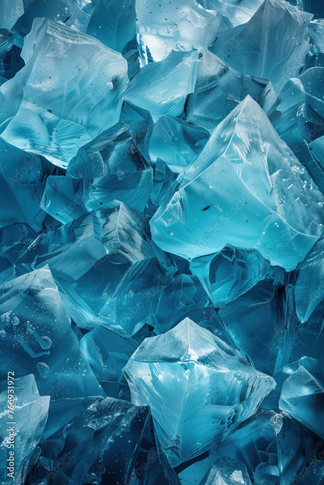 Poster closeup ice surface texture. background image. created with generative ai technology.