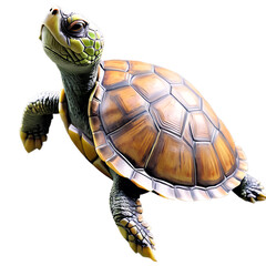 Naklejka premium a turtle on a transparent background