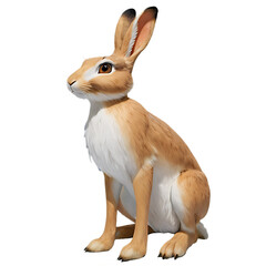 a hare on a transparent background