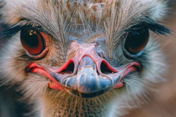 Zelfklevend Fotobehang A close-up portrait of an ostrich © Veniamin Kraskov