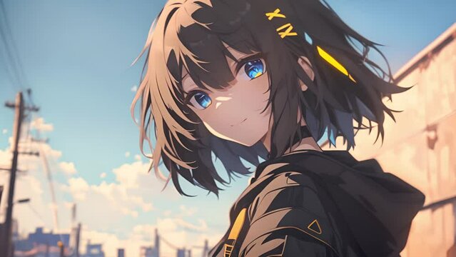 青い目の女の子イラスト,Generative AI 