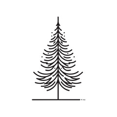 Obraz premium vector pine tree Silhouette ilustrations - 013