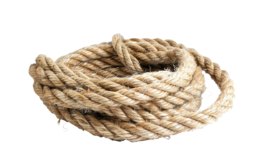 coiled rope isolated on transparent Background