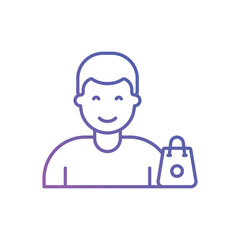 Gradient Color Customer vector icon