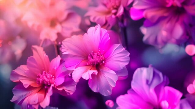 abstract flower background. 4k video