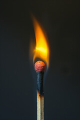 Ignited matchstick
