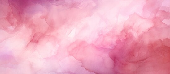 A detailed closeup of a vibrant pink and purple smoke texture resembling cumulus clouds on a white...