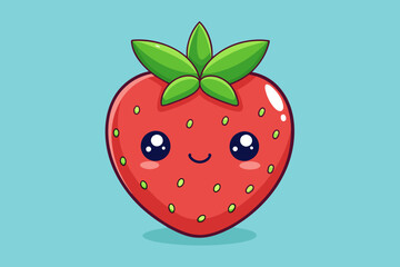 Cute Strawberry vector illustration 