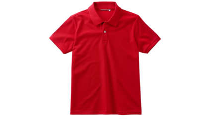  A classic men's polo shirt, its timeless design and comfortable fit showcased against a white transparent background