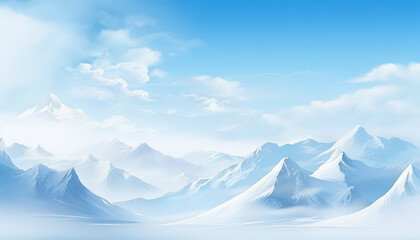 Fototapeta na wymiar A mountain range with a clear blue sky