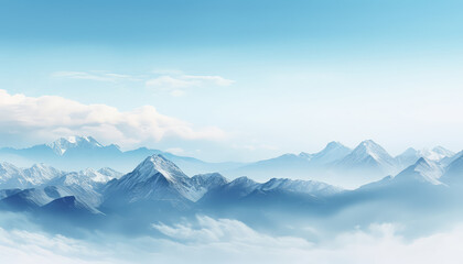 A mountain range with a clear blue sky
