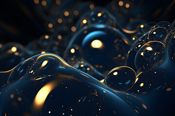 Water buble Particle,Absreack background,  generated by AI. 3D illustration