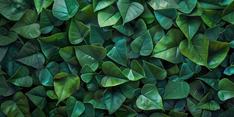 Lush Green Leaf Texture Background - obrazy, fototapety, plakaty