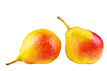 Yellow - red pears isolated on a white background