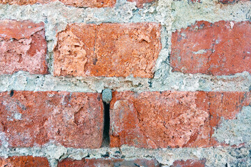 Close Up of Brick Wall With Hole - 766942383