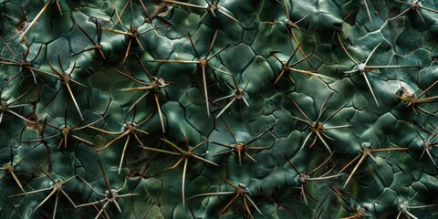 Obraz premium Green Cactus Organic Texture Close-up