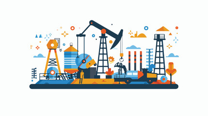 Oil industry business icon vector illustration design