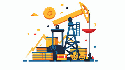 Obraz na płótnie Canvas Oil industry business icon vector illustration design
