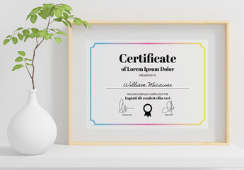 Certificate Set with Simple Frame