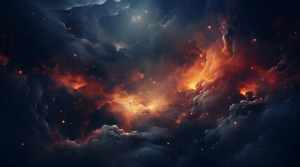 A cosmic nebula in deep space
