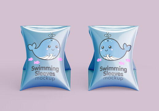 Front View of Inflatable Swim Sleeves Mockup