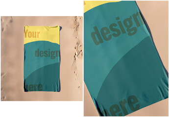 Mockup White Beach Towel Generated by AI
