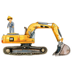 excavator on a construction site