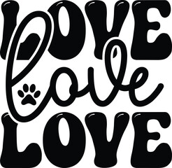 Obraz premium Retro DOG SVG T shirt Design Template