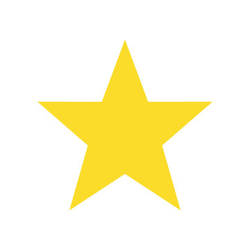 Yellow star icon. Gold star sign