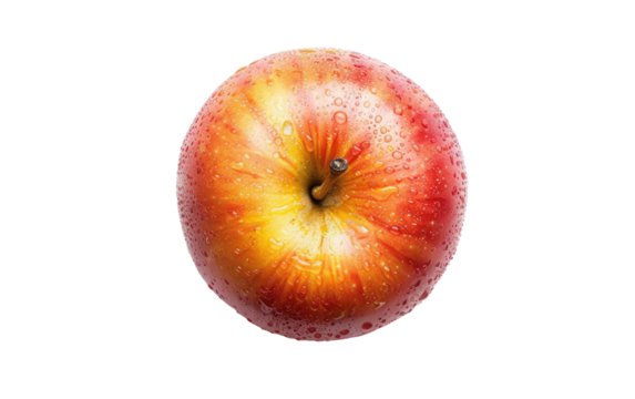 Descending Fruit: The Apple's Perspective isolated on transparent Background