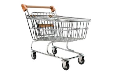 Shopping Cart Essentials: A Guide to Grocery Basket Must-Haves isolated on transparent Background