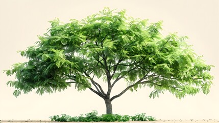 Lush and Verdant Branches of the Miraculous Moringa Tree Nurturing Life and Growth - obrazy, fototapety, plakaty