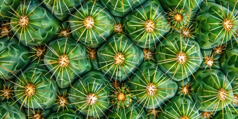 Fototapeta premium Cactus Texture Close-Up View